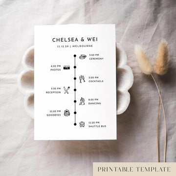 Wedding Invitation Timeline Template
