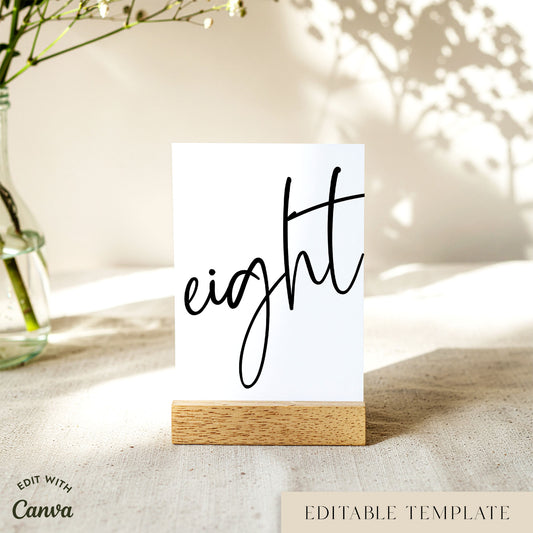 Wilder Table Numbers Template