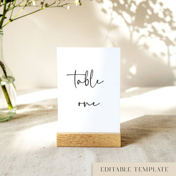 Wren Table Numbers Template