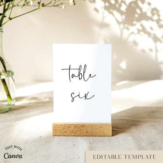 Wren Table Numbers Template