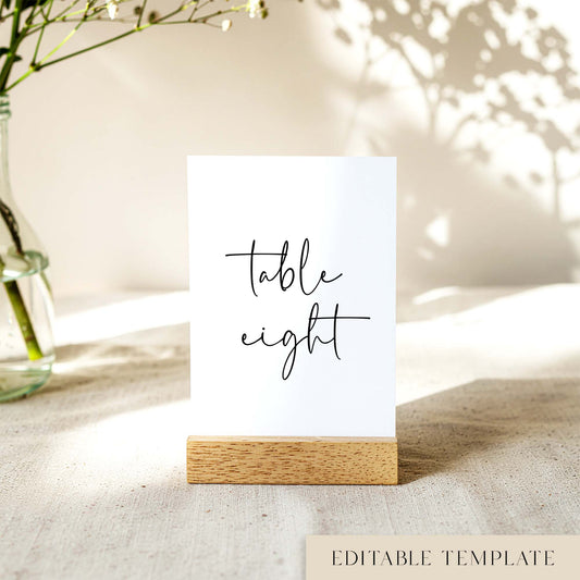 Wren Table Numbers Template