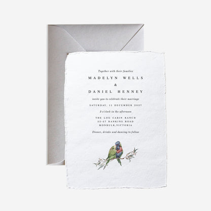 Lorikeets Wedding Invitation