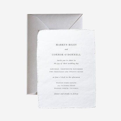 Mauritius Wedding Invitation