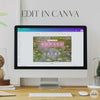Water Lilies Wedding Welcome Sign Template