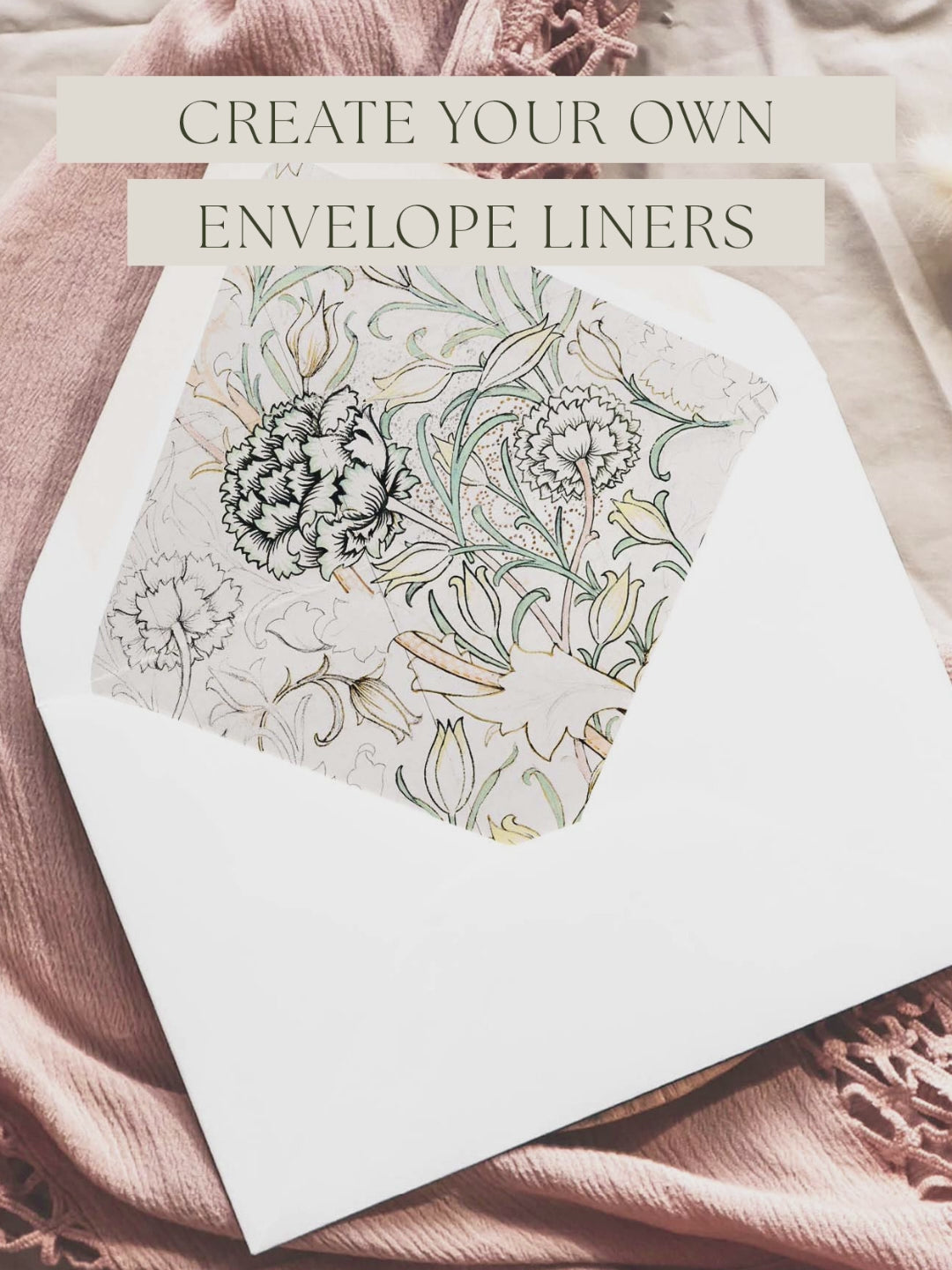Video tutorial showing how to easily assemble a printable DIY envelope liner at home.