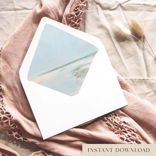 Beach Printable Envelope Liners