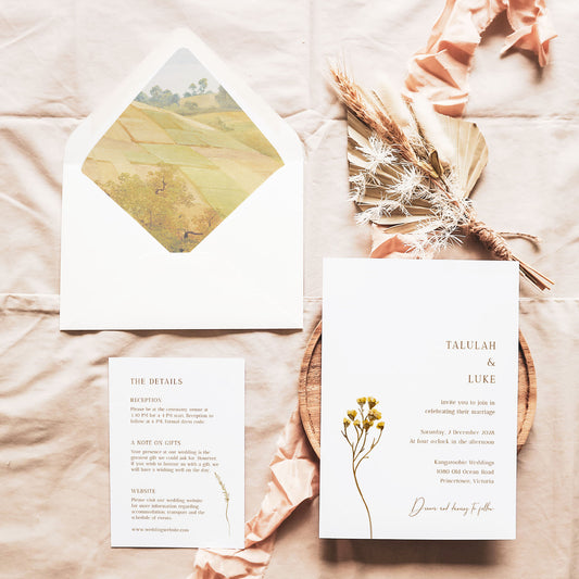 Golden Pastures Printable Envelope Liners