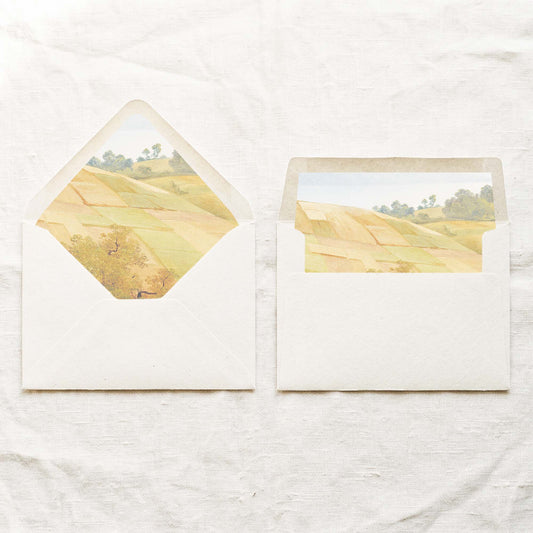 Golden Pastures Printable Envelope Liners
