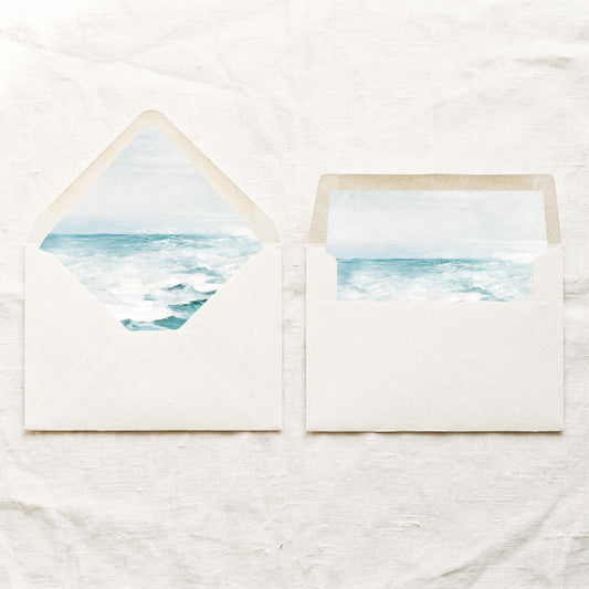 Ocean Printable Envelope Liners (US)
