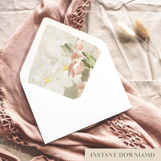 Orchids Printable Envelope Liners