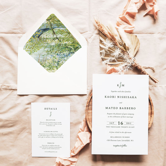 River Bank Printable Envelope Liners