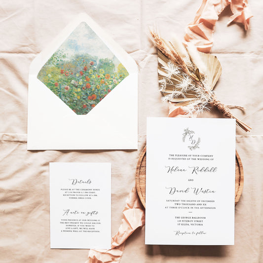 The Artist's Garden Printable Envelope Liners