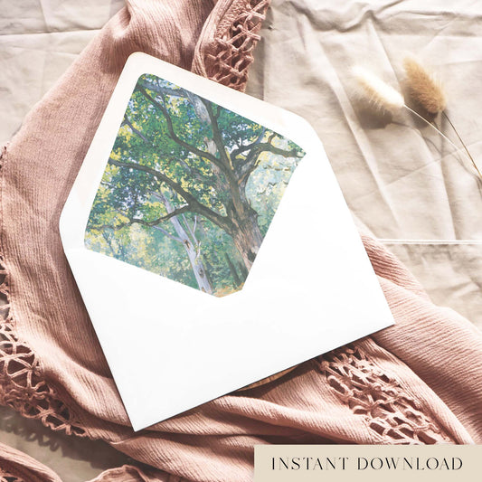 The Bodmer Oak Printable Envelope Liners