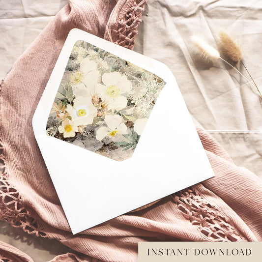 Wildrosen Printable Envelope Liners (US)