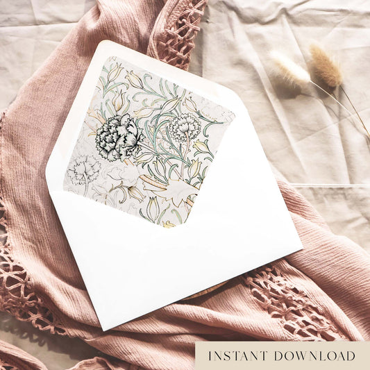 Wild Tulip Printable Envelope Liners (US)