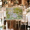 Water Lilies Wedding Welcome Sign Template