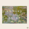 Water Lilies Wedding Welcome Sign Template